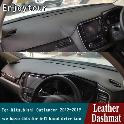 For Mitsubishi Outlander P-HEV 2012 2013 2014 2015 2016 2018 2019 Leather Dashmat Dashboard Cover Pad Dash Mat Carpet Car RHD