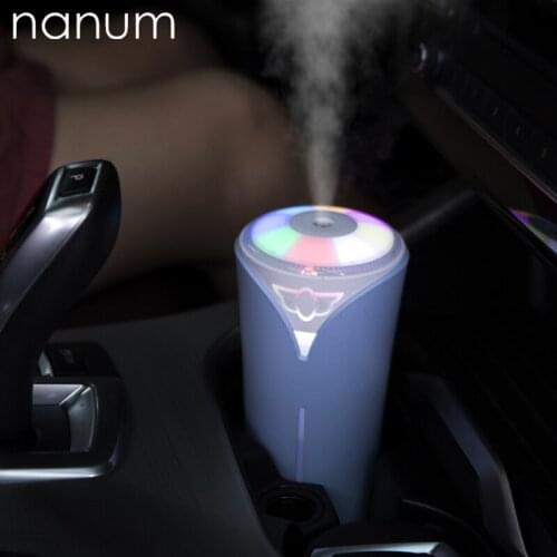 Creative Car Essential Oil Diffuser Mini Ultrasonic Colorful humidifier LED Light USB Aromatherapy Fogger for Office Home