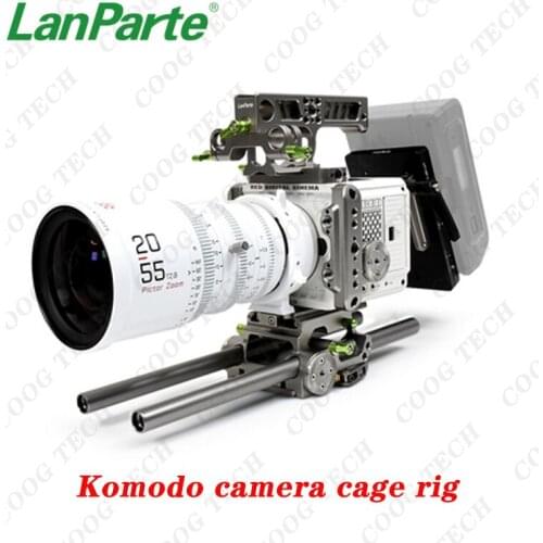 Lanparte RED KOMODO K6 full Kit cage accessories KMDC-02 wooden hadle adapter cold shoe mount bracket battery plate Baseplate
