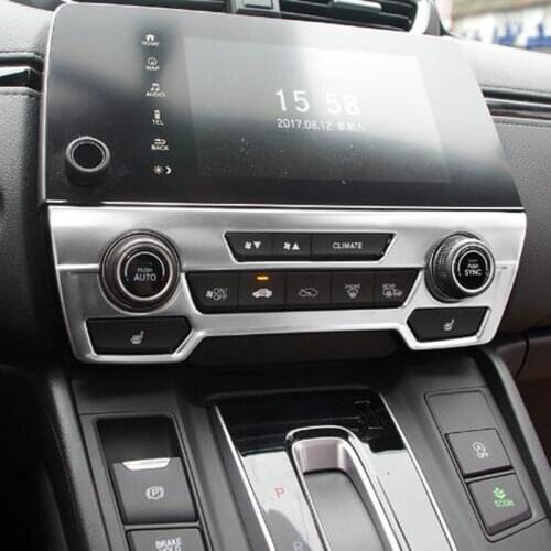 Matte Car Center Control Dasdboard Side Cover Frame Trim 3D Sticker For Honda CRV CR-V 2017 2018 Accessories Car Styling LHD