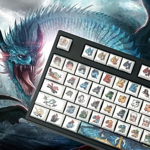 Monster Keycap PBT Sublimation XDA Profile Highly Personalized Cartoon Mechanical Keyboard Keycap Cherry MX Switch GH60/GK61/F87