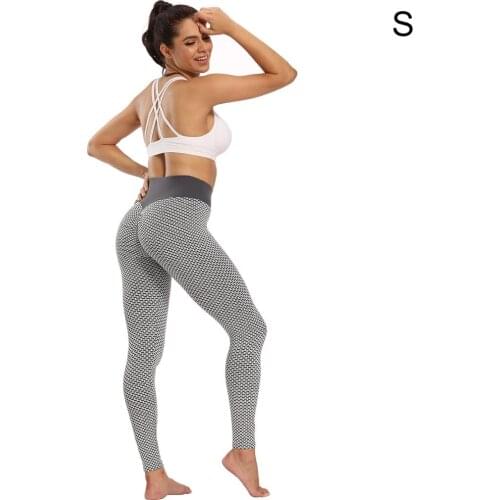 New Arrival Womens Ruched Butt Lifting High Waist Yoga Pants Tummy Control Stretchy Workout Leggings Textured Booty Tights 2021