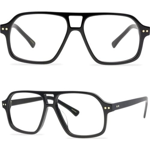 Personalized Oversized Square Glasses Frame Oculos Feminino Acetate Trend Designer Transparent Green Okulary Male Punk Glasses