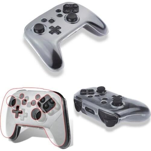 Anti-Slip Crystal PC Transparent Protective Carrying Skin Case Hard Shell PC Cover for Nintend Switch NS Pro Gaming Controller