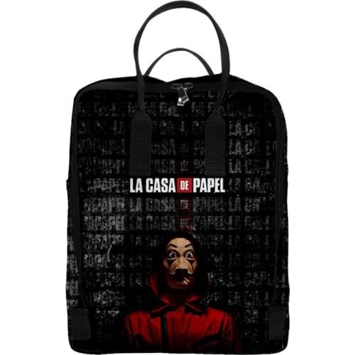 La Casa De Papel Money Heist Fashion 3d Backpacks Men Women School Bags Multi Pocket Travel Bag 3D Teenage Notebook Backpack Bag