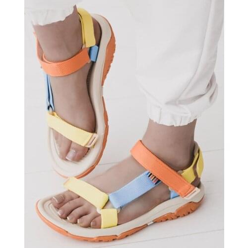 Sandals Velcro Flat Sole Women Sandals Very colorful Summer Comfortable Quality Shoes Daily