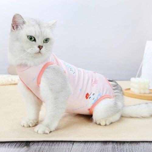 Sterilization Cat Clothing Female Cat Sweater Sterilization Surgical Gown Weaning Clothing Soft Thin Anti-licking Warm