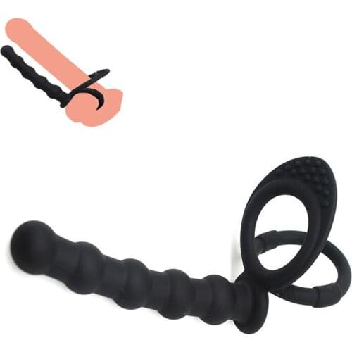 Double Penetration Penis Strapon Dildo Sex Toys For Women Man Strap On Penis Anal Beads Plug Adult G Spot Massager Sex Product