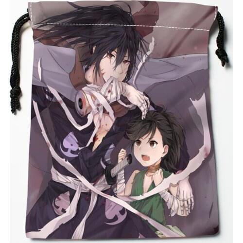 Dororo Anime Drawstring Bags HD Print 18X22CM New Arrival Soft Satin Fabric Resuable Storage Clothes Bag Shoes Bags 12.2