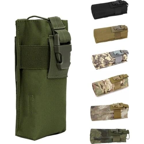 CQC Tactical Airsoft Paintball Molle Radio Walkie Talkie Holder Pouch Water Bottle Canteen Bag