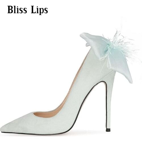 Woman Pumps Point-top High Heels Shallow Mouth Sexy Party Heels Wedding Shoes Concise Woman Shoes Large Size 34-46