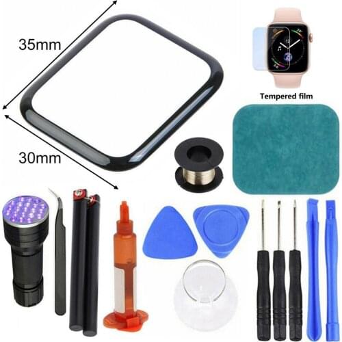 Precise Out Front LCD Glass Cover Replacement UV Glue Touch Screen Repair Kit for Apple Watch 2/3/4/5/6 Series 38 42 40 44 mm