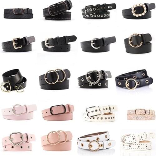 Hot Fashion Women PU Belt 62 Styles Metal Buckle Waistband Designer Student Wild Jeans Dress Long Waist Strap cinturon mujer
