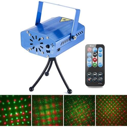 Sound Activated Disco Lights Laser Christmas Party Light RGB Stage Effect Strobe Light DJ Lamp For Wedding Birthday Dance Decor