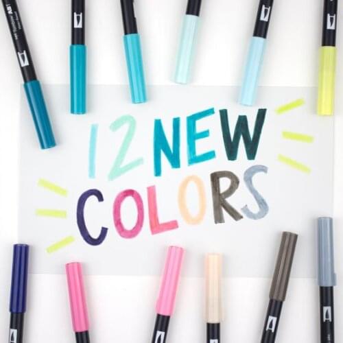 1PC TOMBOW AB-T Japan 96 colors double heads art brush pen marker profession water marker pen painting school supplies