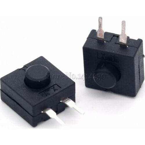 10Pcs 1212-112YB 12*12mm Straight Foot Side 2pins Button LED Flashlight ON-OFF