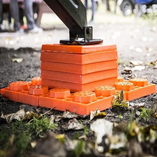 10Pcs Leveler RV Leveling Block Heavy-Duty Extra-Large Stabilizer Jack Pads Prevent Trailer Jacks From Slipping Into Soft Ground