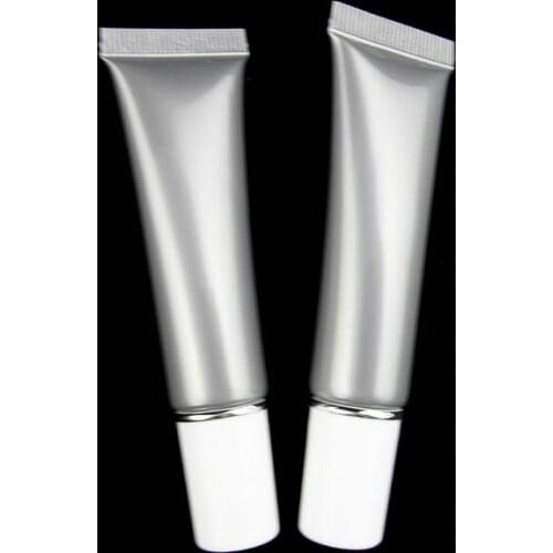 100pcs 15ml PE empty soft tube, 15 ML cosmetic soft empty tube,eye cream soft 15ml tube with white cap and plug