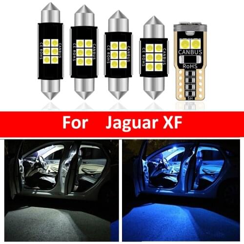13Pcs Car White Interior LED Light Bulbs Package Kit For Jaguar XF 2009 2010 2011-2015 Map Dome Trunk Lamp Iceblue