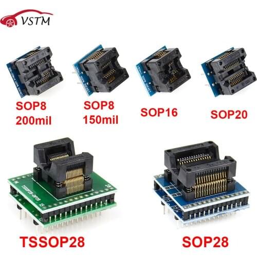 6pcs TSSOP28 SSOP28 SOP28-DIP28 adapter SOP20 SOP16 SOP8 150mil 200mil to DIP8 adapter compatible tssop20 ssop20 tssop8 socket