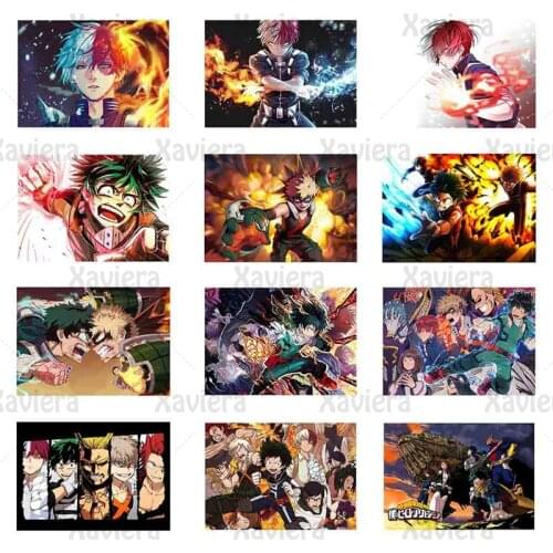 5D Diy Diamond Embroidery My Hero Academia Square Diamond Painting Japanese Anime Character Handmade Cross Stitch Kit Teen Decor