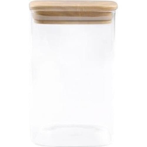 Arow Sophia Bamboo Lid Borosilicate Glass Jar 16 Cm