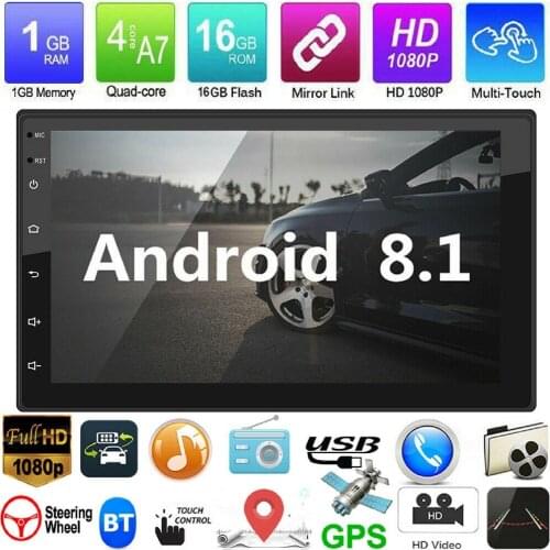New Android 8.1 GPS Navigation WiFi 7 2din Quad Core Car Stereo Mp5 Player FM Radio Automotive electronics
