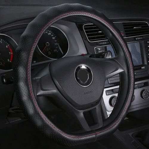 Car Steering Wheel D Ring Genuine Leather handle Cover grip set For Golf 7 GTi Mk7 Scirocco Polo Tiguan Beetle Audi TT RS-3