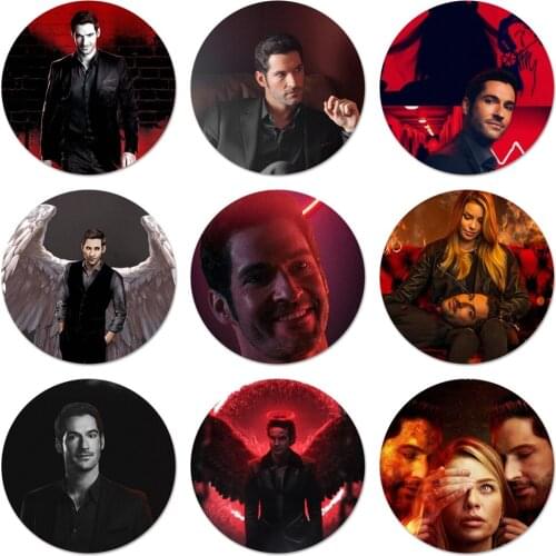 Degenerate Angel Lucifer Icons Pins Badge Decoration Brooches Metal Badges For Clothes Backpack Decoration 58mm
