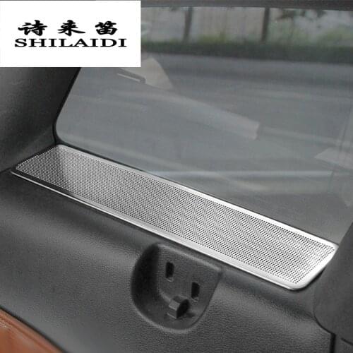 Car Styling Back row Air outlet Decorative Frame Speaker Cover sitckers Trim For Audi q7 2016-2019 Interior Auto Accessories LHD