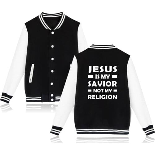 Jesus Christian Baseball Jacket Coat Harajuku Casual Sweatshirt Women/Men Fashion Plus Size Hoodies Streetwear Jackets Clothes