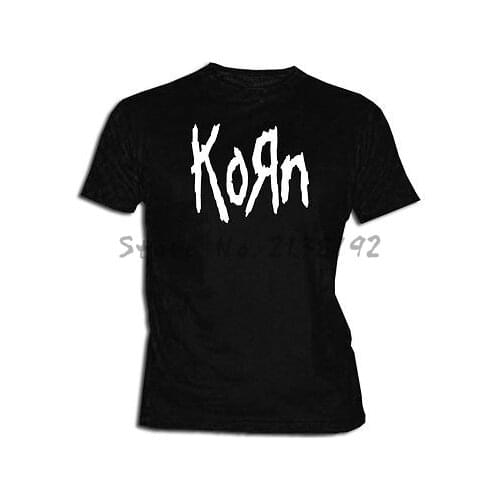 Korn men T Shirt Summer fashion mens tee-shirt black man cotton tshirt summer t shirt male big size male tee-shirt