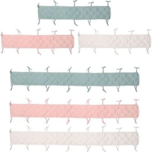 Cotton Crib Bumper Protection Wrap Edge Baby Anti-bite Solid Color Bed Fence Guardrail Baby Care Baby Safety Products