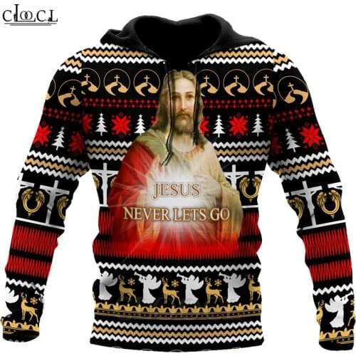 HX Newest Christian Jesus Catholic Hoodie Men Women Autumn Hoody 3D Print Fashion Harajuku Casual Hooded Tracksuit Drop Shipping