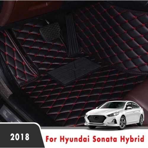 For Hyundai Sonata Hybrid 2018 Car Floor Mats Auto Carpets Custom Protect Interior Accessories Rugs Waterproof Decoration Parts