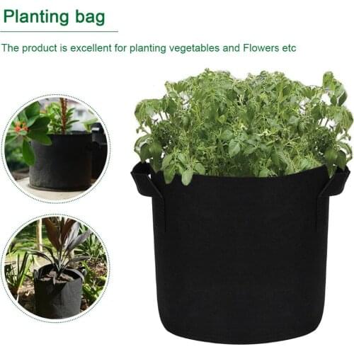 2/3/5/7/10/15/20 Gallon Outdoor Indoor Garden Planting Bags Vegetable Planting Bags Grow Bags Farm Home Garden Supplies Black