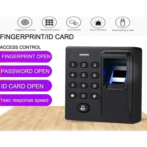 Mini Biometric Fingerprint Access Control Controller Standalone Door Keypad Lock And Door RFID Card Finger Entry