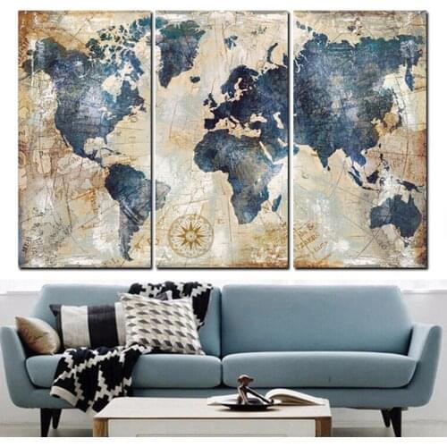 3pcs set,DIY handmade Diamond Embroidery world map,diamond mosaic,diamond painting cross stitch Abstract Poster decor gifts