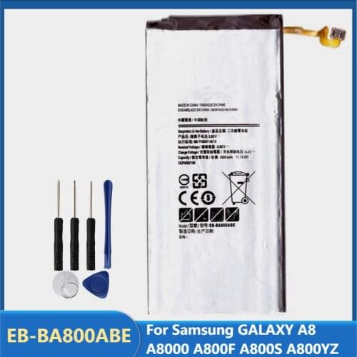 Original Replacement Phone Battery EB-BA800ABE For Samsung GALAXY A8 A8000 A800F A800S A800YZ Rechargable Battery 3050mAh