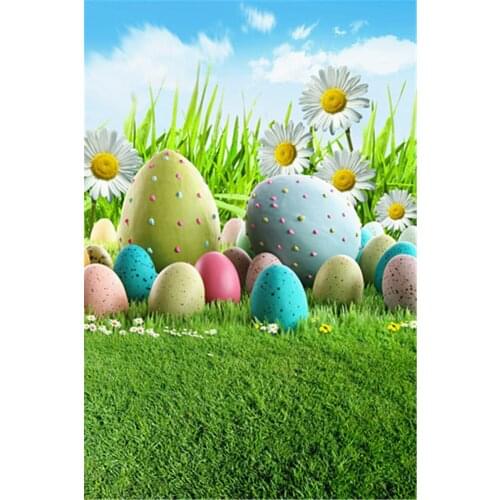 Easter photography backdrops thin vinyl cloth Easter Day background photographic camera colorful eggs and flowers backgrounds