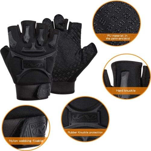 New Cycling Fingerless Gloves Half Finger Non-slip Classic Gloves Mountain Bike Bicycle Riding Outdoor Sports Gloves