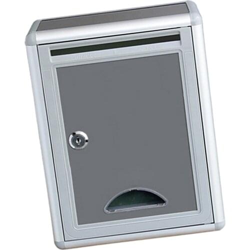 3 Pieces Modern Style Gray Villa Mailbox Outdoor Newspaper Box Suggestion Box