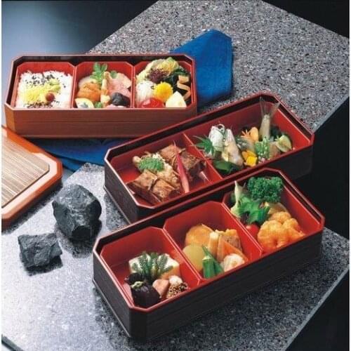 Divided Japanese Korean cuisine eel box with covered sushi sashimi plastic lunch boxes picnic bowl business package mess tin