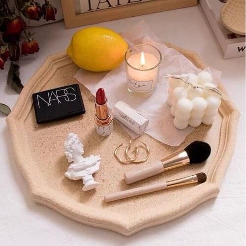 Retro Distressed Octagonal Wooden Pallet Jewelry Tray Decoration Ornaments Blank Homestay Ins Wind Photography Photo Props