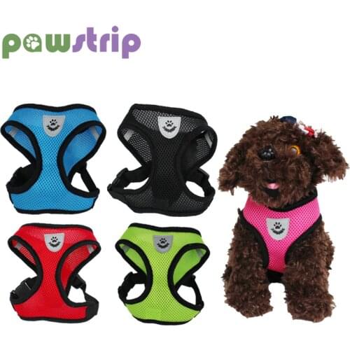 S-XL Pet Dog Harness Leash Breathable Mesh Puppy Vest Harness Nylon Dog Leash For Chihuahua Yorkie Cat Arnes Perro Pets Supplies