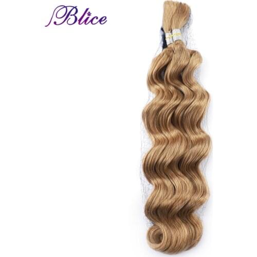 Blice Synthetic Bulk Body Wave Hair Bundles No Weft Hair Extensions 8-28Inch Crochet Braiding Hair For Women One Bundle Deal