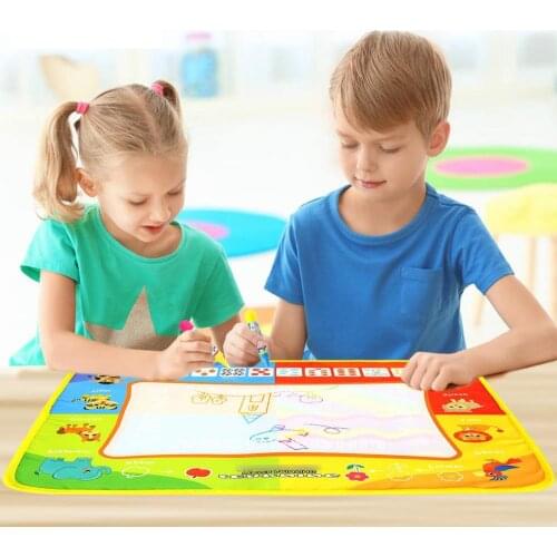 4 Types Magic Water Drawing Cloth Mat With Water Doodle Pen Painting Mat for Children Educational Drawing Board Toy