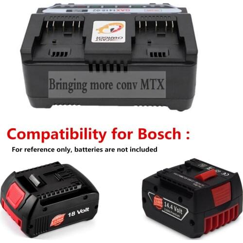4A Li-ion Battery Charger For Bosch 14.4V 18V Battery BAT609 BAT609G BAT618 BAT618G Charger AL1860CV AL1814CV AL1820CV & 3A 1A