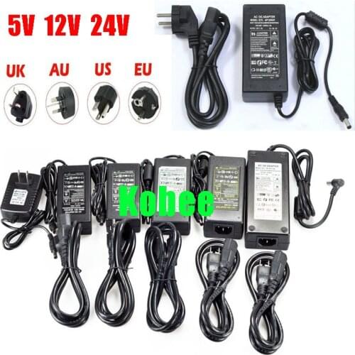 AC DC Adapter Charger AC 100-240V to DC 5V 12V 24V 1A 2A 5A 10ASwitch Power Supply Transformer For LED Strip light CCTV Camera