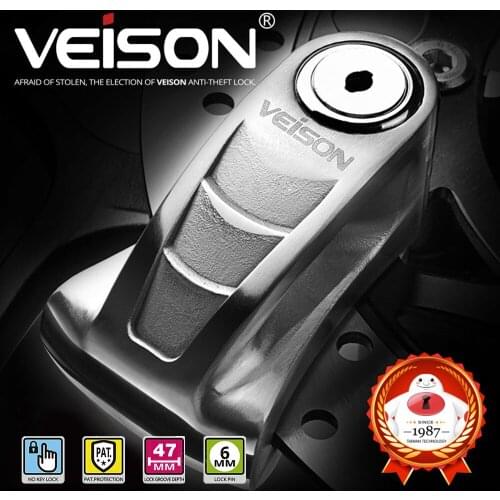 VEISON Safety Motorcycle Disc Lock Bicycle Anti theft Scooter For Harley Triumph Indian BMW Honda Yamaha Suzuki Kawasaki Vespa